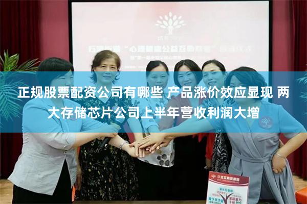 正规股票配资公司有哪些 产品涨价效应显现 两大存储芯片公司上半年营收利润大增
