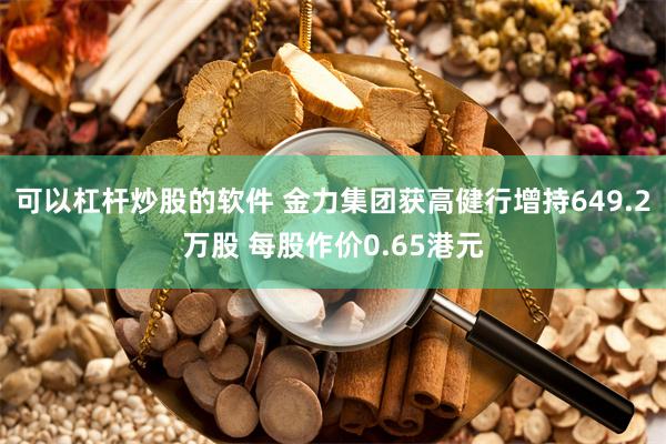 可以杠杆炒股的软件 金力集团获高健行增持649.2万股 每股作价0.65港元