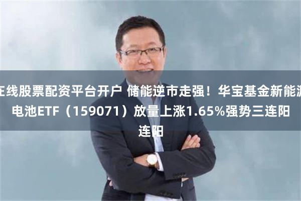 在线股票配资平台开户 储能逆市走强！华宝基金新能源电池ETF（159071）放量上涨1.65%强势三连阳