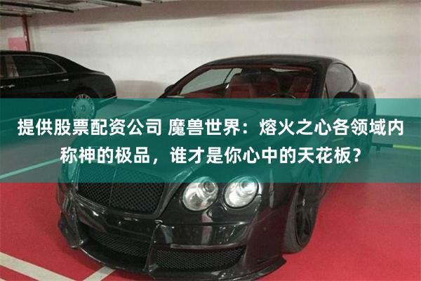 提供股票配资公司 魔兽世界：熔火之心各领域内称神的极品，谁才是你心中的天花板？